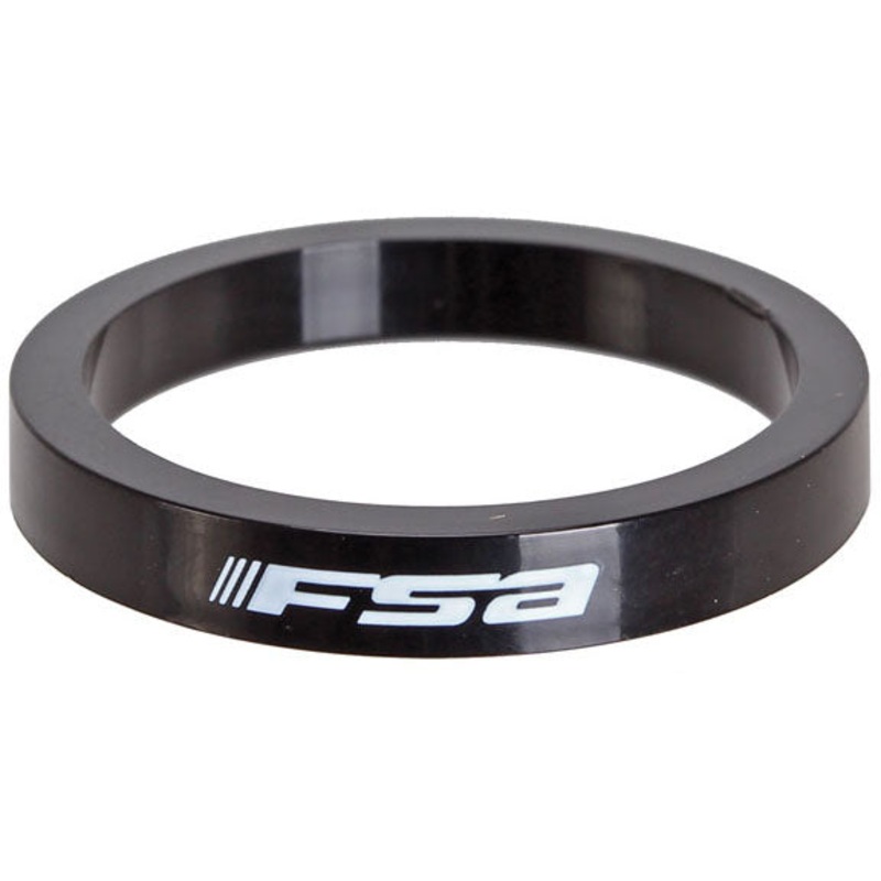 FSA PolyCarb Headset Spacer 1-1/8"x5mm Black 10/Count