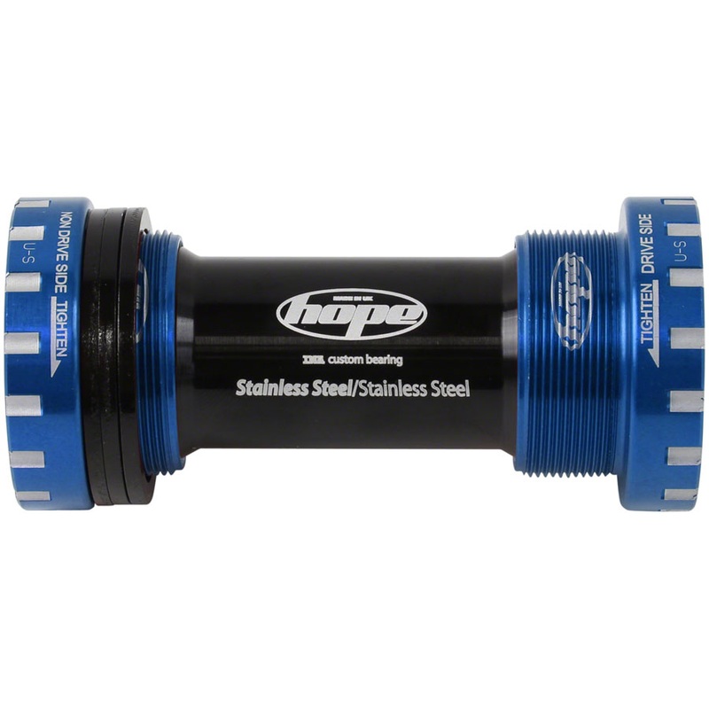Hope BSA Threaded Bottom Bracket - 68/73mm For 24mm Spindle Stainless Blue