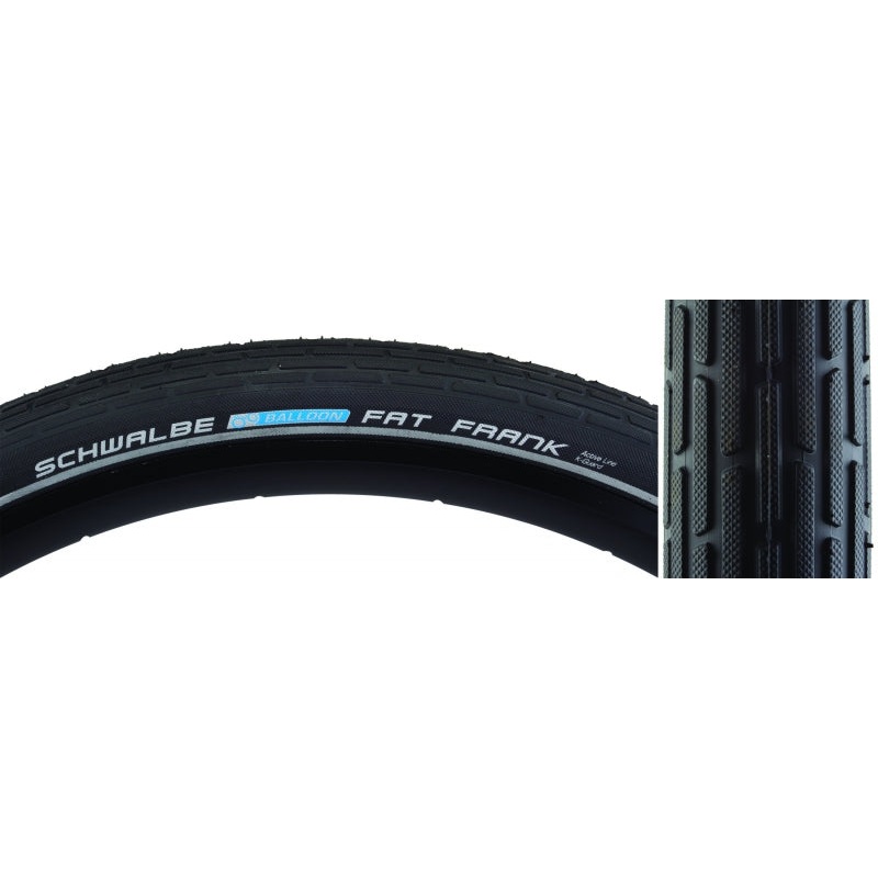 Schwalbe Fat Frank Tire - 29 x 2 Clincher Wire Active Line K-Guard Liteskin BLK/Reflective