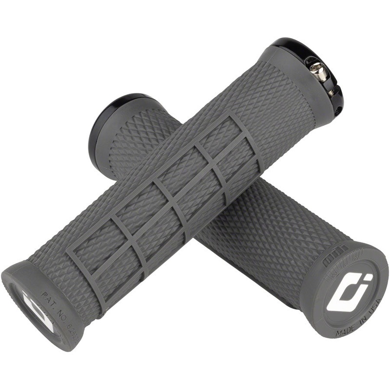 ODI Elite Flow Grips - Graphite Black Lock-On