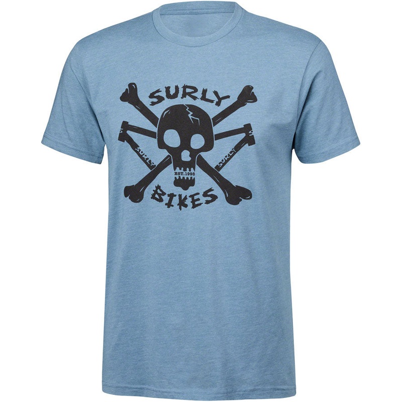 Surly Skullet Short Sleeve T-Shirt - Unisex Slate Blue X-Large