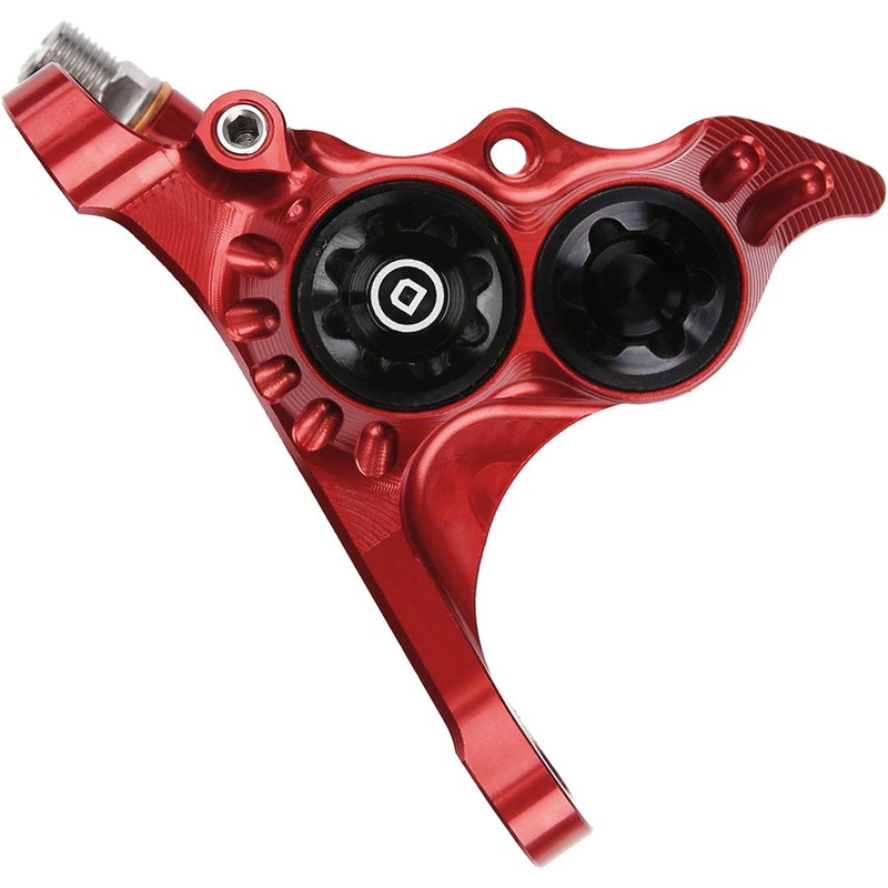 Hope RX4+ Disc Brake Caliper - Flat Mount Front +20mm DOT Type Red