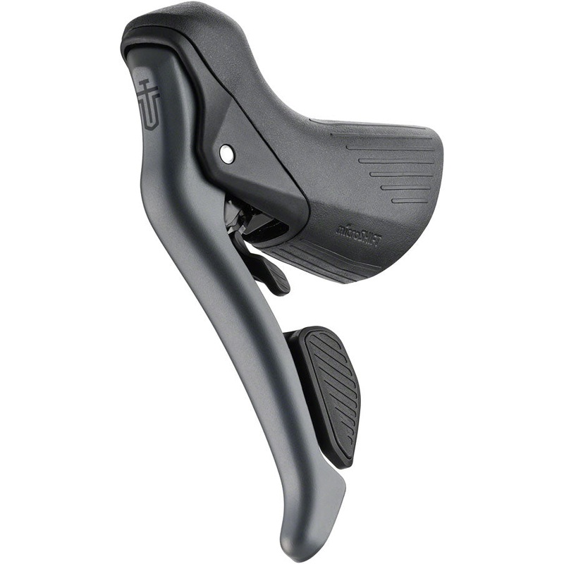 microSHIFT Sword Left Drop Bar Shifter/Brake Lever - Double Sword Compatible Gray Version B