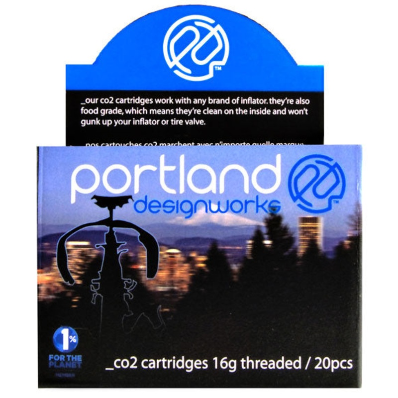 Portland Design Works CO2 Cartridge 16g Threaded 20/Box