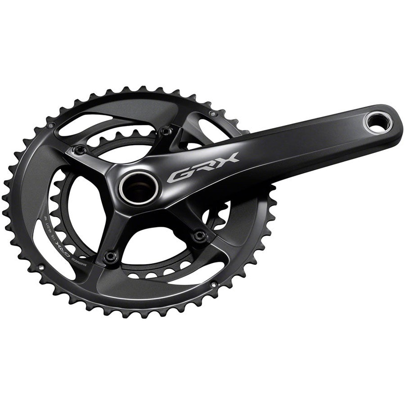 Shimano GRX FC-RX810-2 Crankset - 170mm 11-Speed 48/31t 110/80 BCD Hollowtech II Spindle Interface BLK