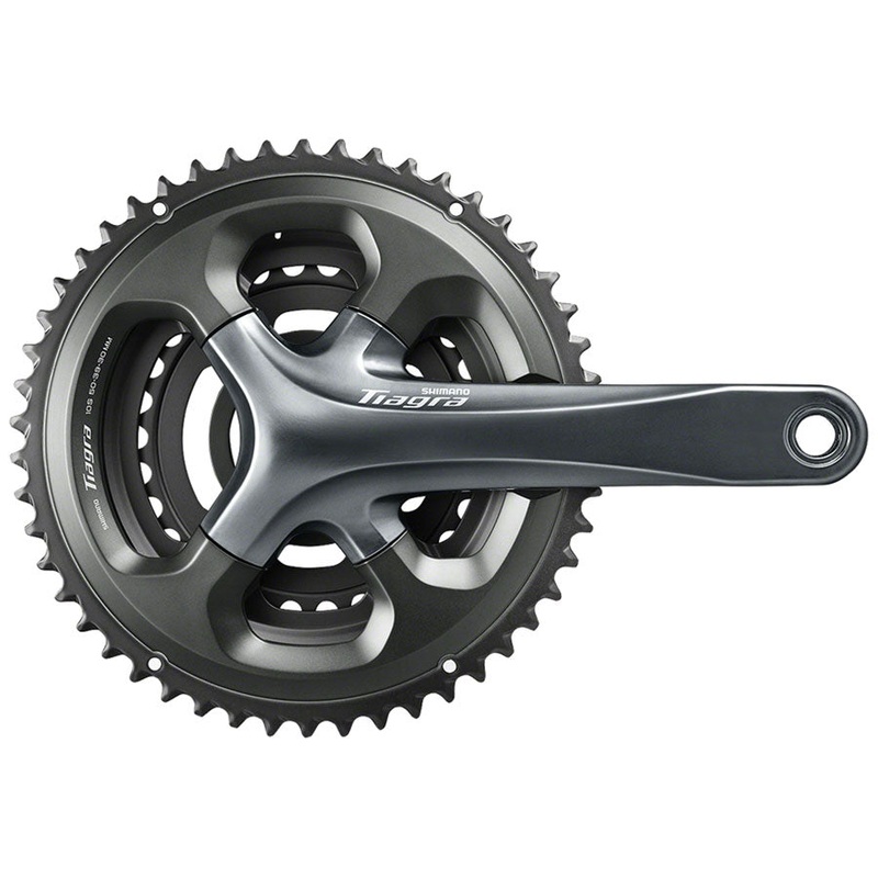 Shimano Tiagra FC-4703 Crankset - 165mm 10-Speed 50/39/30t 110/74 Asymmetric BCD Hollowtech II Spindle Interface Gray