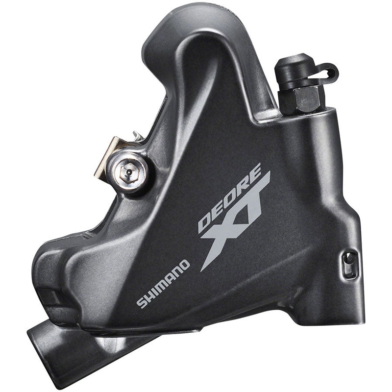 Shimano XT BR-M8110 Disc Brake Caliper - 2-Piston Rear Only Flat-Mount Metal Pads Fins Gray