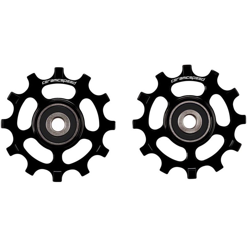 CeramicSpeed Pulley Wheels for SRAM AXS Road 12-Speed - 12 Tooth Alloy Black