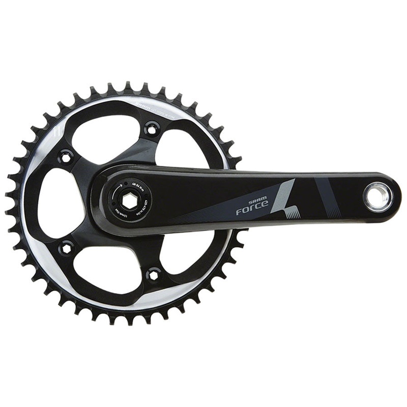 SRAM Force 1 Crankset - 175mm 10/11-Speed 42t 110 BCD BB30/PF30 Spindle Interface BLK