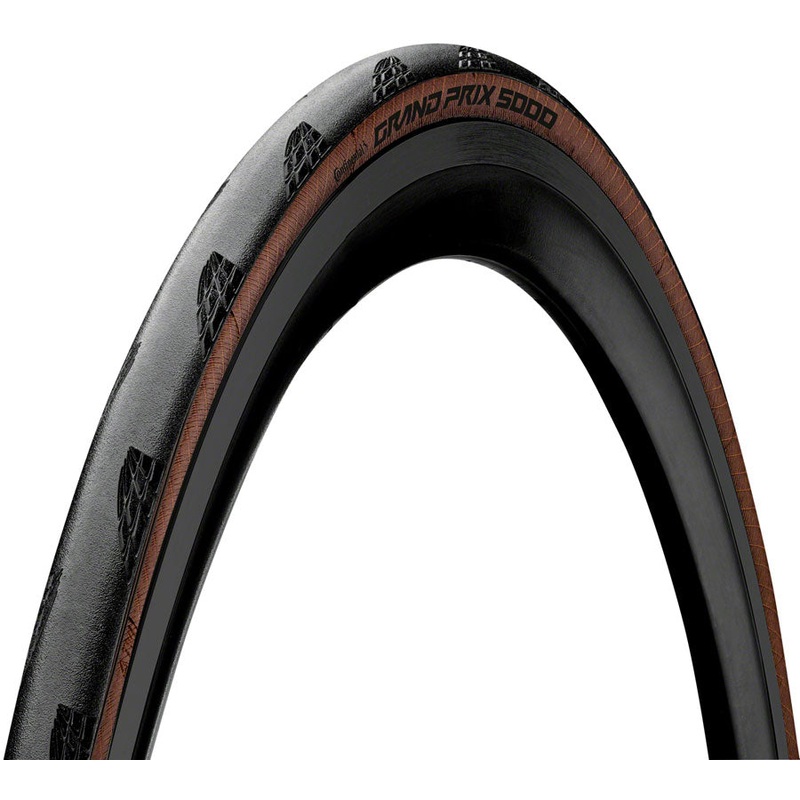Continental Grand Prix 5000 Tire - 700 x 28 Clincher Folding BLK/Transparent BLKChili Vectran Breaker LazerGrip ACT