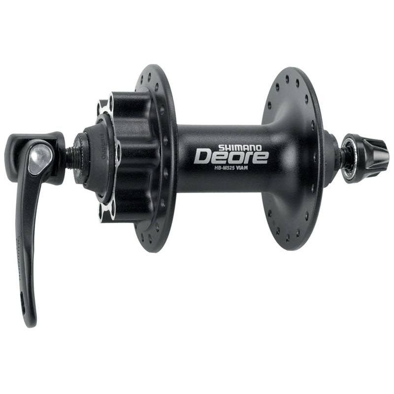 Shimano Deore HB-M525A Front Hub - QR x 100mm 6-Bolt Black 32h