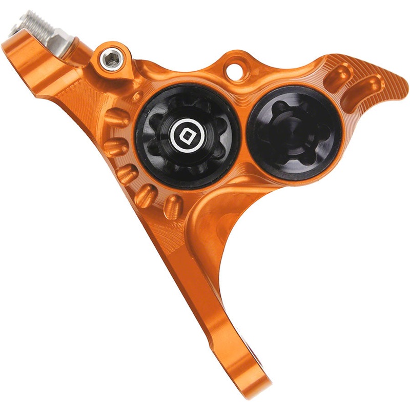 Hope RX4+ Disc Brake Caliper - Flat Mount Front +20mm DOT Type Orange