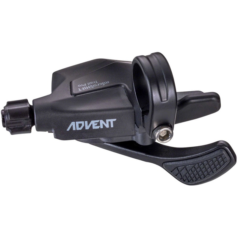 microSHIFT ADVENT Trail Trigger Pro E-Bike Right Shifter - 1 x 9-Speed Single-Click Silicone Thumb Pad ADVENT Compatible Only BLK