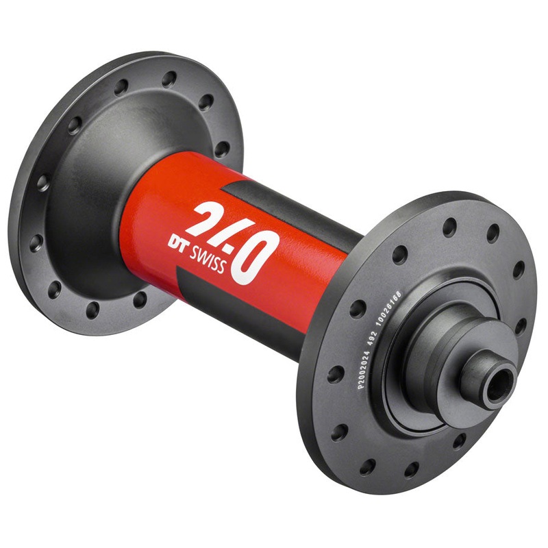 DT Swiss 240 Front Hub - QR x 100mm Black/Red 24H