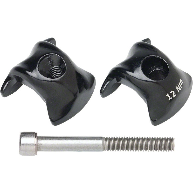 Ritchey WCS 1-Bolt Seatpost Saddle Rail Clamp - Outer Plates For Carbon Posts 8 x 8.5mm Rails BLK
