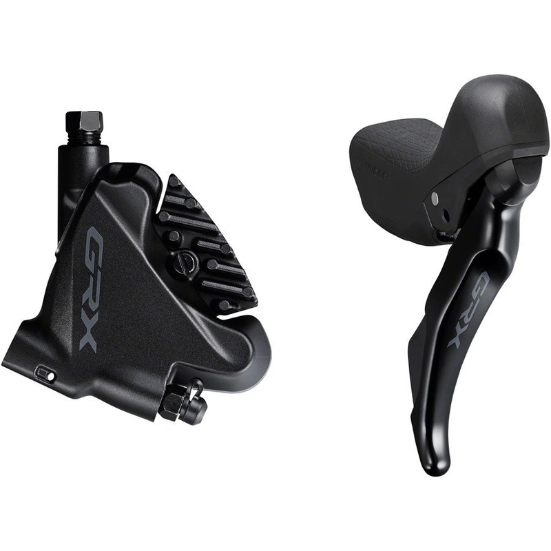 Shimano GRX ST-RX400/BR-RX400 Hydraulic Disc Brake Brake/Shift Lever - Right 10-Speed Flat Mount Finned Resin Pads BLK