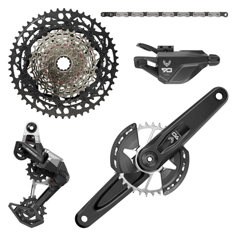 SRAM Eagle 90 T-Type Groupset - 170mm Wide Crank 32t Chainring Trigger Shifter 10-52t 12-Speed Cassette Rear Derailleur Chain