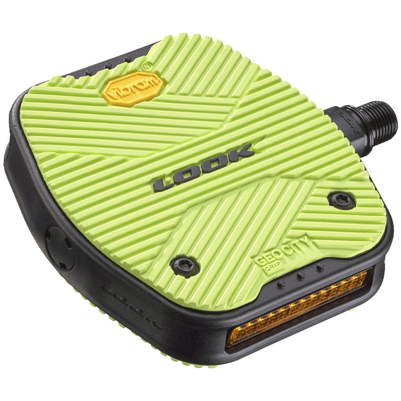 LOOK Geo City Grip Pedals - Platform 9/16" Lime