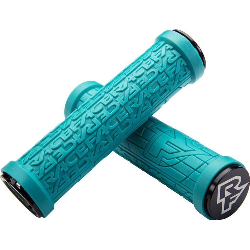 RaceFace Grippler Grips - Turquoise Lock-On 30mm