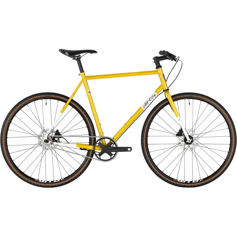 All-City Super Professional Flat Bar Single Speed Bike - 700c Steel Lemon Dab 52cm