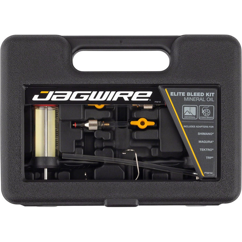 Jagwire Elite Mineral Oil Bleed Kit - Shimano Magura Tektro TRP Hayes Adapters Included
