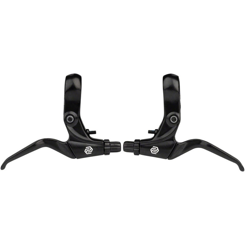 Promax FS-378 Brake Lever Set - Short Pull 2-Finger Tooled Reach Adjust For U Caliper Brakes BLK