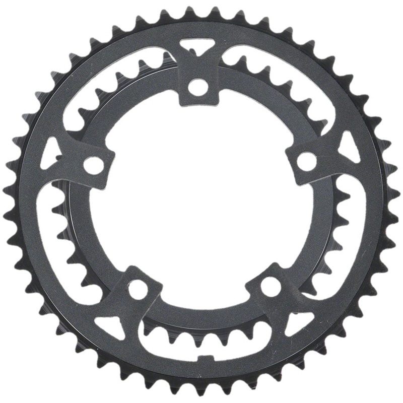 Samox 219AA Chainring Set - 46/34t 110 BCD Aluminum Rings Black