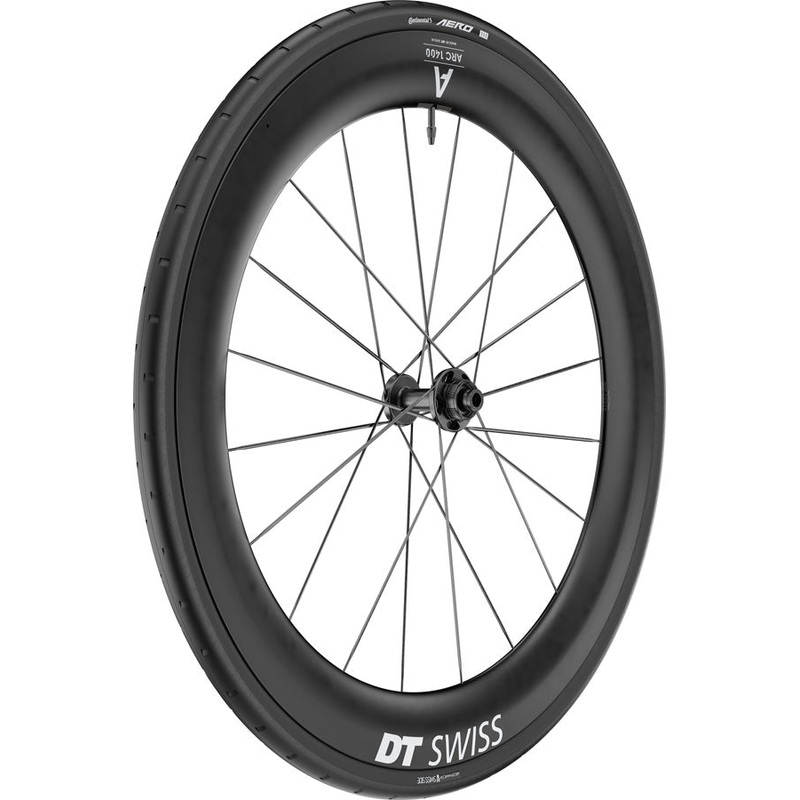 DT Swiss ARC 1400 DiCut 65 Front Wheel - 700 12 x 100mm Center-Lock BLK WTS w/Aero 111 Tire