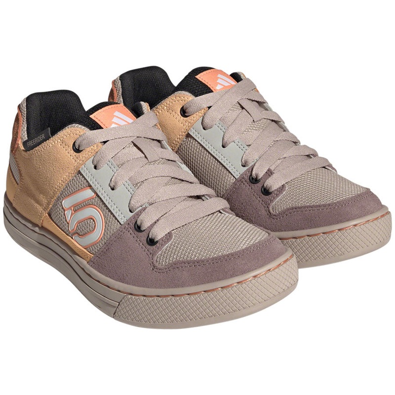 Five Ten Freerider Flat Shoes - Womens Wonder Taupe/Ftwr White/Acid Orange 8.5