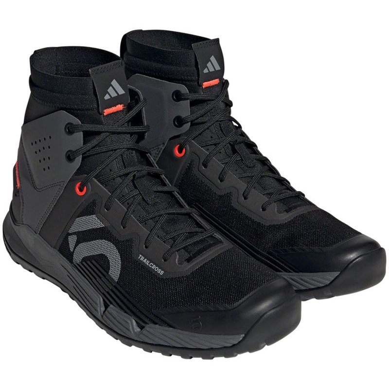 Five Ten Trailcross Mid Pro Flat Shoes - Mens Core BLK / Gray Two / Solar Red 10
