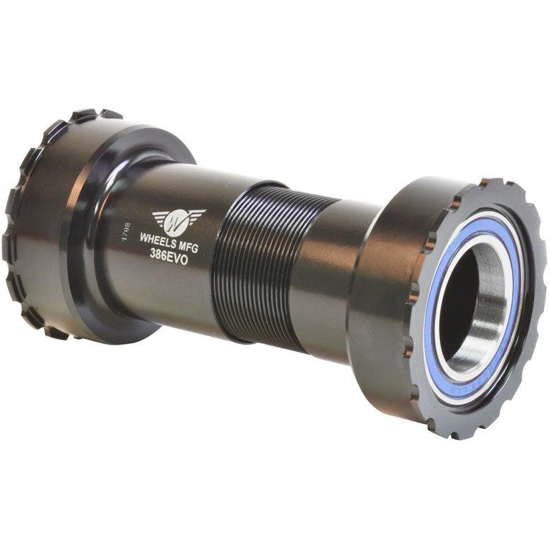 Wheels Manufacturing 386EVO Bottom Bracket - ABEC-3 Bearings For 24mm Shimano Cranks BLK