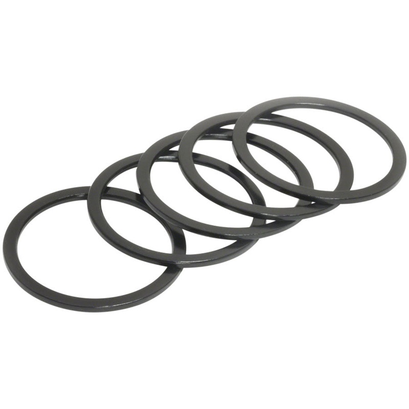 Wheels Manufacturing Aluminum Headset Spacer - 1-1/8" 1.5mm Black 5-pack