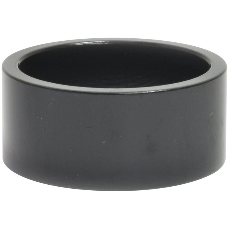 Wheels Manufacturing Aluminum Headset Spacer - 1-1/8" 15mm Black 1-each
