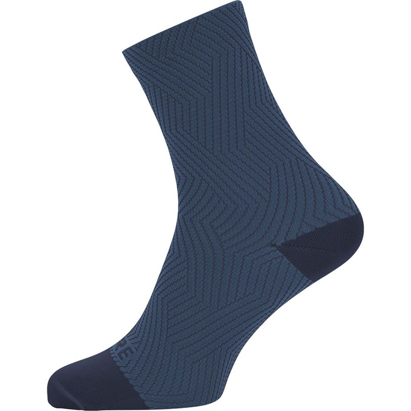 Gorewear C3 Mid Socks - 6.7" Orbit Blue/Deep Water Blue Mens 6-7.5