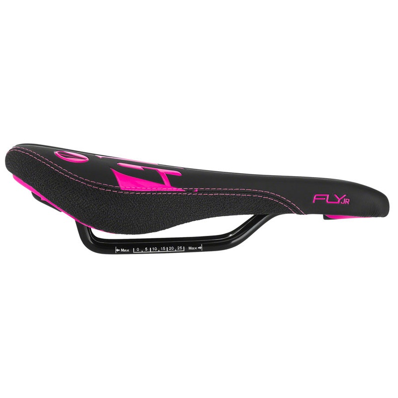 SDG Fly Jr Saddle Steel Rails - Blk/Pink