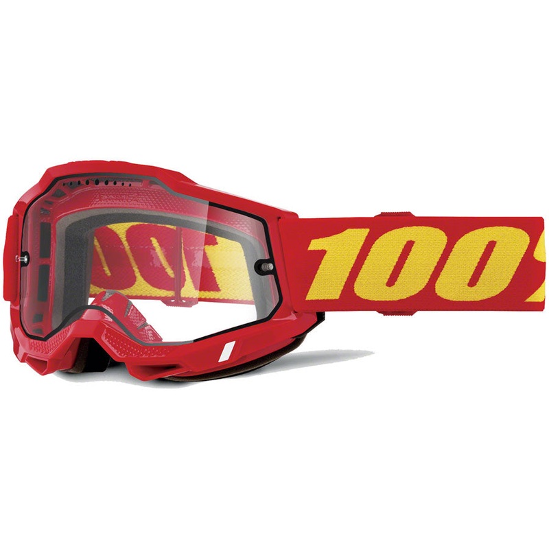 100% Accuri 2 Enduro MTB Goggles - Red/Clear