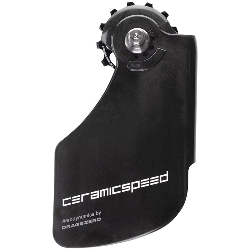 CeramicSpeed OSPW Pulley Wheel Aero System Shimano 9200/9250 8100/8150 - Coated Races Alloy Pulley Carbon Cage BLK