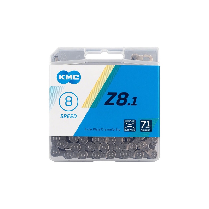 KMC Z8.1 Chain - 8-Speed 116 Links Gray