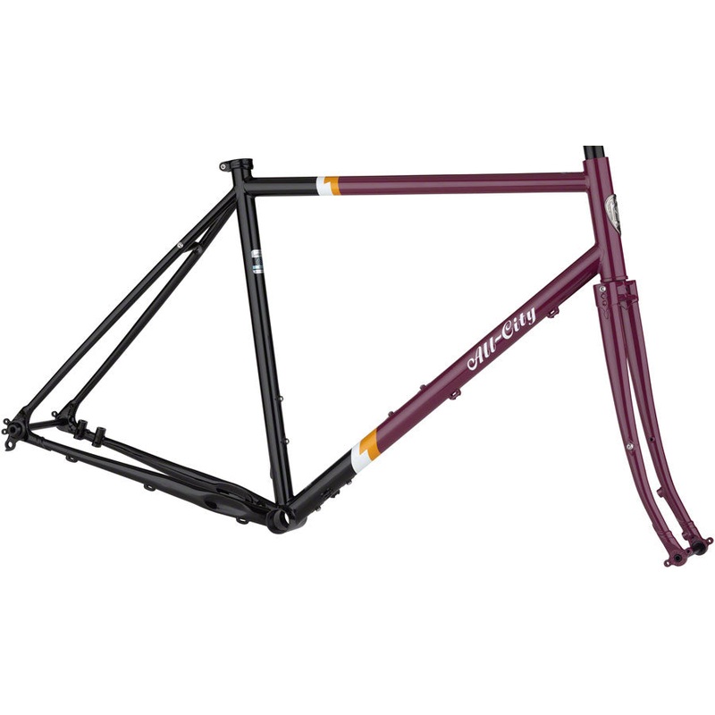 All-City Gorilla Monsoon Frameset - 650b Steel Charred Berry 55cm