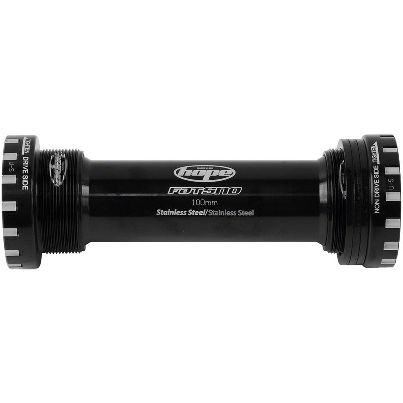 Hope BSA Threaded Bottom Bracket - 100mm Fat Bike For 24mm Spindle Stainless BLK