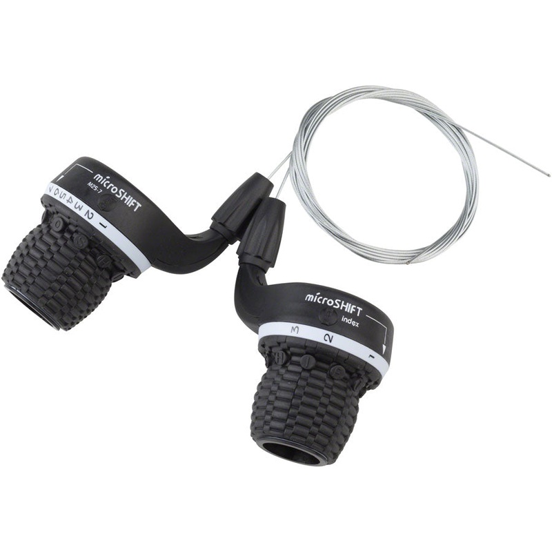 microSHIFT MS25 Twist Shifter Set 7-Speed Triple Shimano Compatible