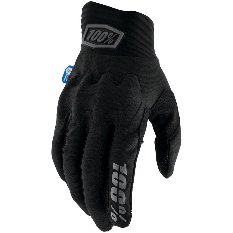 100% Cognito Smart Shock Gloves - Black Full Finger X-Large