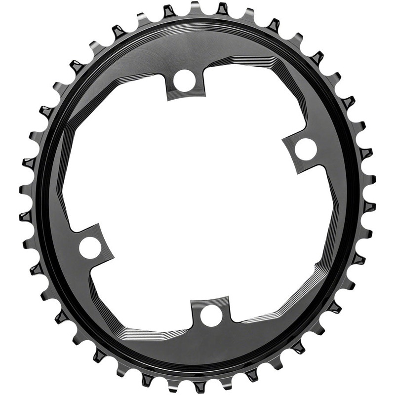 Absolute Black Oval Traction Chainring 4x110mm Apex1 42T - Black