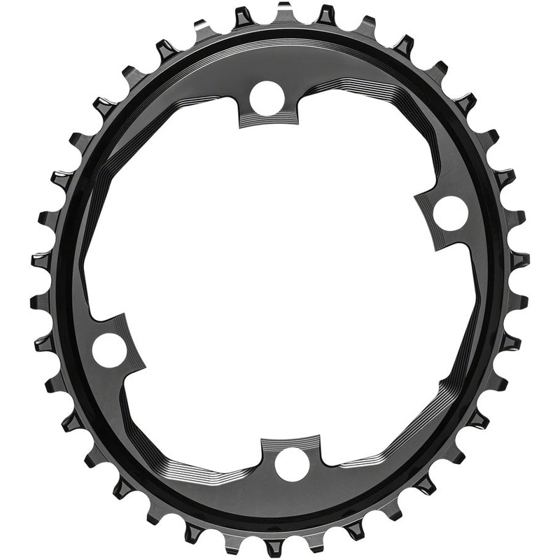 absoluteBLACK Oval 110 BCD SRAM Apex Chainring SRAM Apex 1 - 38t 110 SRAM Asymmetric BCD 4-Bolt Narrow-Wide BLK