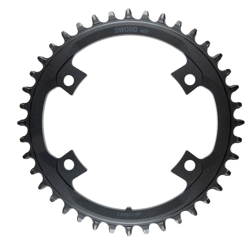 microSHIFT Sword Chainring - 40t 110 Asym BCD For 1x 9/10-Speed Black