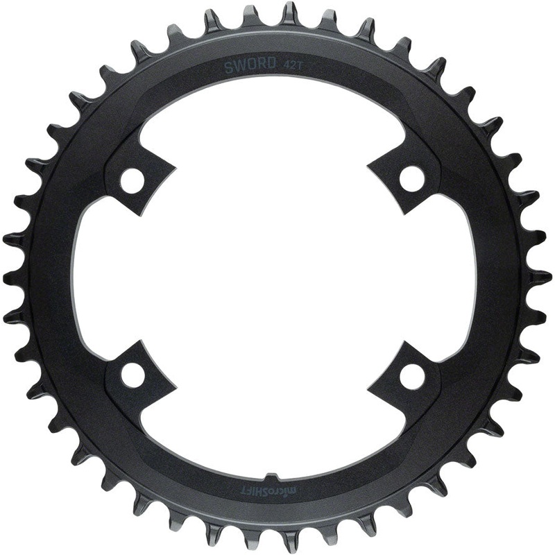 microSHIFT Sword Chainring - 42t 110 Asym BCD For 1x 9/10-Speed Black