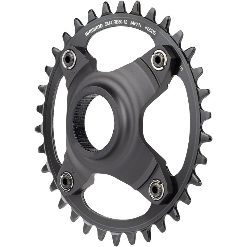 Shimano STEPS SM-CRE80-12-B Chainring - 34T Without Chainguard 55mm Chainline BLK