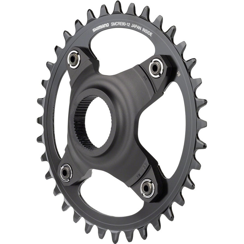 Shimano STEPS SM-CRE80-12-B Chainring - 36T Without Chainguard 55mm Chainline BLK