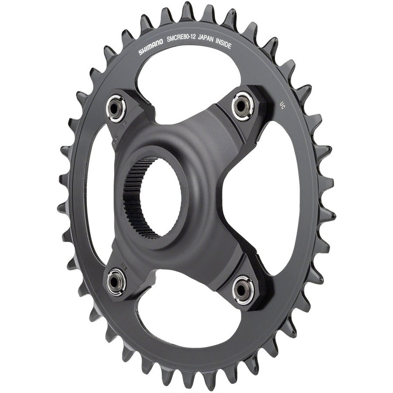 Shimano STEPS SM-CRE80-12-B Chainring - 38T Without Chainguard 55mm Chainline BLK