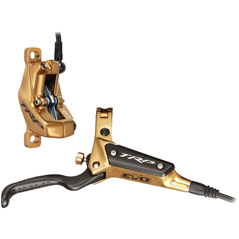 TRP DH-R EVO HD-M846 Disc Brake and Lever - Rear Hydraulic Post Mount Gold